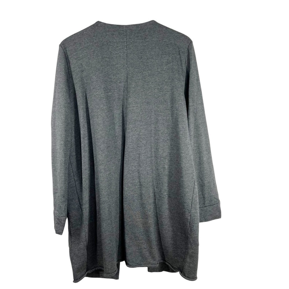 GARNET HILL Women's XL Grey Open Long Cardigan Sweater with Pockets - Picture 6 of 8